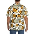 thumbnail image 5 of KLL Giraffes Head Print Men's Shirt Short Sleeve Button Down Summer Cuba Beach Shirts- XX-Large, 5 of 7