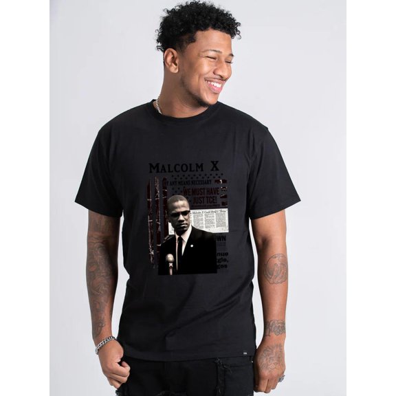 Malcolm X Tribute Civil Rights Leader T-Shirt, for men & women, up to size 5XL.