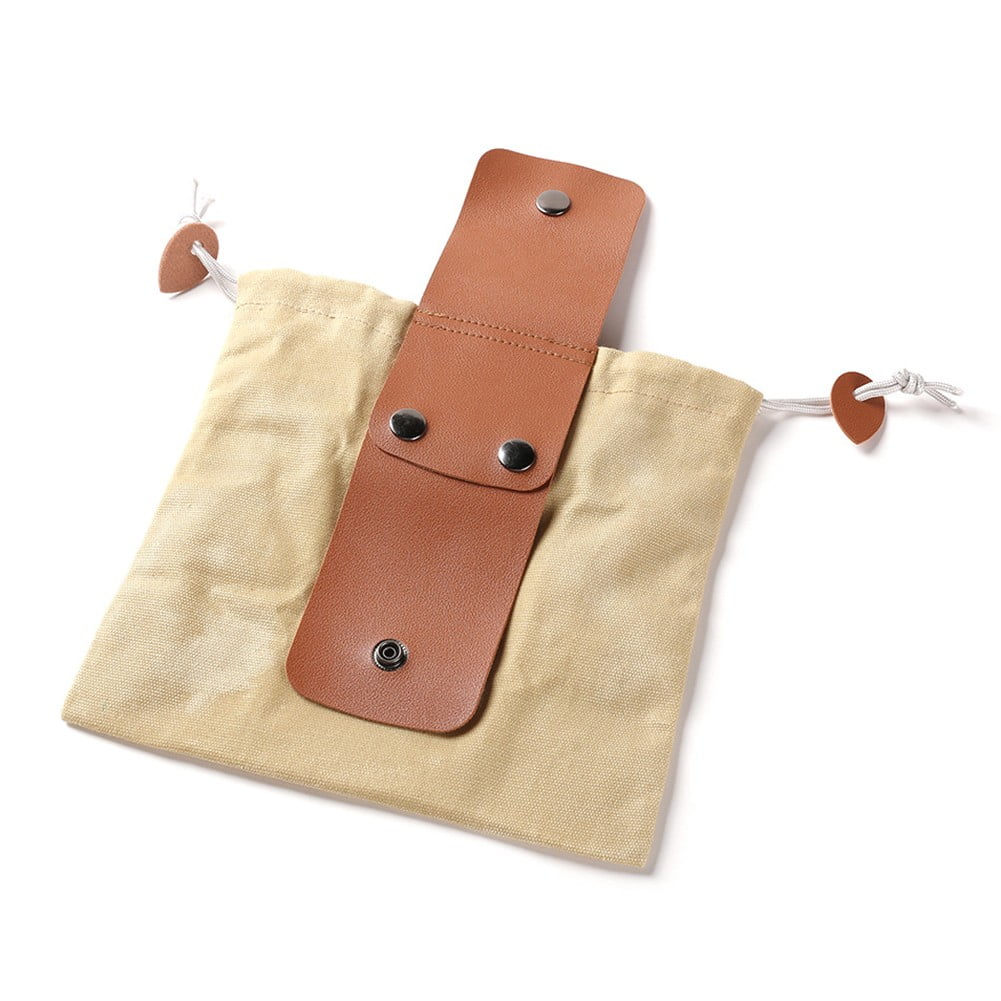 Leather And Canvas Bushcraft Foraging Fruit Pouch Bag For Hiking Picking Camping 