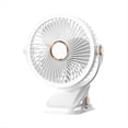 thumbnail image 1 of Ventilador Recargable USB para Dormitorio, Miniventilador de Escritorio Portátil Tipo Clip, Ventilador Ajustable con Rotación de 360 Grados y Luz LED A, 1 of 5
