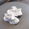 thumbnail image 3 of Toddler Girls Slip on Sneakers Rhinestone Butterfly Platform Non Slip Tennis Shoes Light Up Wide Toe Box Walking Shoes, 3 of 4