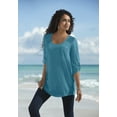 thumbnail image 5 of Roaman's Women's Plus Size Textured Lace Trimmed Tunic, 5 of 5