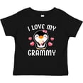 thumbnail image 3 of Inktastic I Love My Grammy with Cute Penguin and Hearts Girls Baby T-Shirt, 3 of 5
