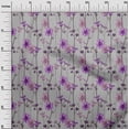 thumbnail image 3 of oneOone Tissu Popeline de Coton Violet Floral Rétro Matériel de Robe Tissu Imprimé Tissu au Mètre 56 Pouces de Large, 3 of 5