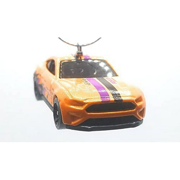 Christmas Ornament for 2018 Ford Mustang GT Orange Black Purple Stripes