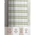 thumbnail image 7 of Boho Sage Green Stripe Semi Sheer Curtains 96 Inch Length 2 Panels Set,Abstract Geometric White Minimalist Sheer Kitchen Curtain Privacy Voile Window Curtain for Living Room Bedroom Rod Pocket Drapes, 7 of 7