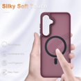 thumbnail image 3 of Funda de teléfono YENAPOON para Samsung Galaxy S24 FE, color rojo vino, 3 of 7