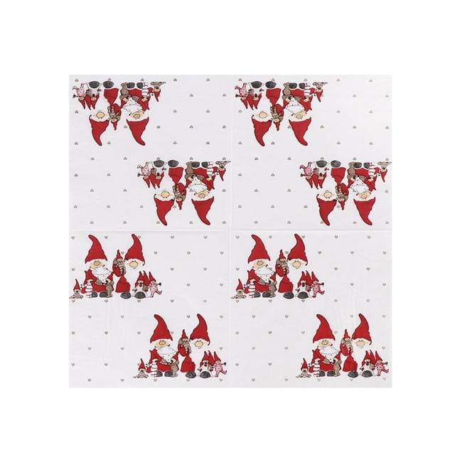 Christmas Napkins Paper Christmas Colored Printed Napkins Party Napkins Party Atmosphere Napkins Disposable Napkins 1 Pack 20 Sheets Christmas Napkins Disposable