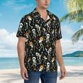 thumbnail image 4 of Haiem Dancing Skeleton Party Printed Hawaiian Shirt for Men - Men’s Casual Beach Summer Shirts - Stretch Fabric with Modern Fit-3X-Large, 4 of 7
