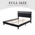thumbnail image 6 of Forrise Full Size Bed Frame with Upholstered LED Headboard, Built-in USB Ports & Power Outlets, No Box Spring Needed, Black, 6 of 6