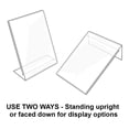 thumbnail image 3 of Azar 112741 Vertical Slanted, L-Shape 2-Inch Width by 3-Inch Height Acrylic Sign Holder, 10-Piece Set, 3 of 4