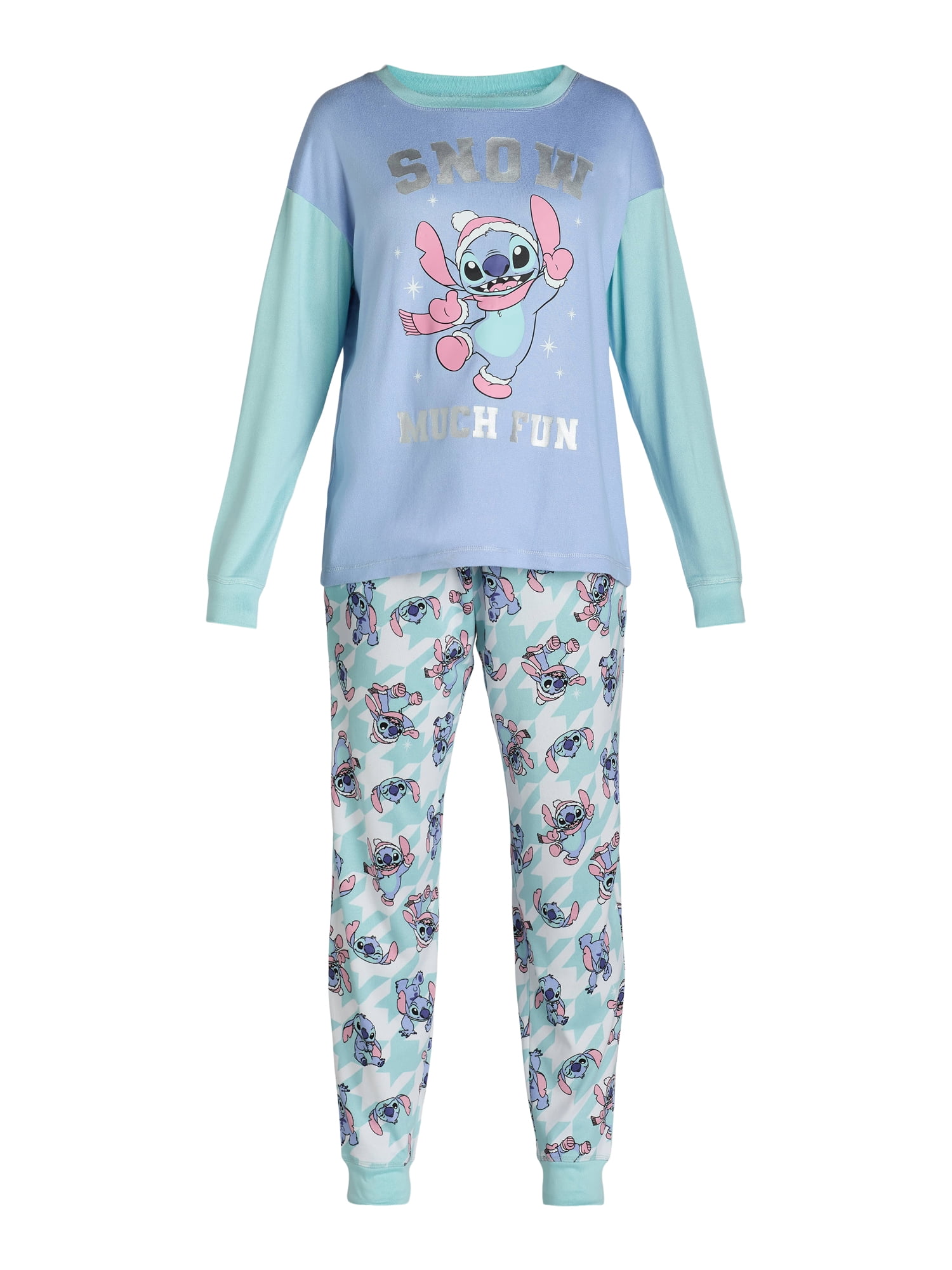 Disney Women's Stitch Lounge Top and Pants with Socks Set, 3-Piece, Sizes XS-3X