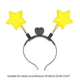 thumbnail image 3 of LED Light Bouncing Star Shape Shinning Hair Hoop Women Makeup Headband for Festival Performances Hair Accessories, 3 of 9