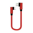 thumbnail image 6 of 0.25m Double Elbow Type c Data Cable 90 Degrees Black/ Blue/Red Aluminum Alloy Fast Charging Cable 90 Degrees USB Cable, 6 of 9