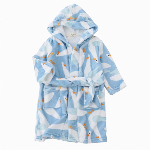 NIEWTR Kids Clothes Hooded Bathrobe Girls Soft Plush Hooded Flannel Pajamas Sleepwear Boys Spa Robe 2T 3T 4T 5T 6T 7T 8T(10-12 Years)