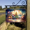thumbnail image 3 of Merry Christmas French Bulldog Santa Hat Xmas Tree Winter Holiday Horizontal Metal Aluminum Sign Dog Lover Gifts Wall Art Home Decor - 01013, 3 of 5