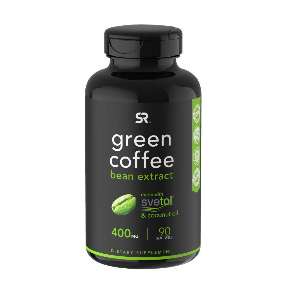 SVETOL Green Coffee Bean Extract, 90 Liquid Softgels with 400mg of