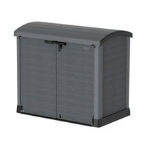 Duramax CedarGrain StoreAway 1200L Arch Lid Deck & Garden Storage Box, Grey