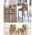 thumbnail image 5 of Rooster Bar Stool Covers Set of 2, Vintage Rustic Farmhouse Style Oil Painting Stretch Washable Bar Chair Covers with Backs, Removable Pub Counter Height Chair Cover for Kitchen Dining Room Cafe, 5 of 7