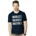 thumbnail image 2 of Mens Worlds Okayest Brother Shirt Funny T shirts Big Brother Sister Gift Idea Graphic Tees, 2 of 7