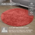 thumbnail image 5 of Home Weavers Classy Bathmat 100% Cotton Tufted Bath Rug, Extra Soft and Absorbent Bath Rugs, Machine Washable bath rugs for Bathroom, 30" Round, Coral, 5 of 10