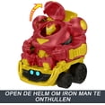 thumbnail image 4 of Toy Hauler Hot Wheels RacerVerse Marvel Hulkbuster 10 coches, 4 of 5