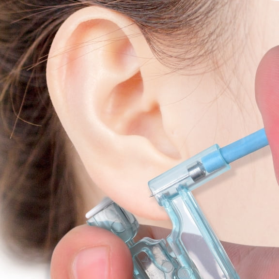 2pcs Disposable Ear Piercing Kit, Self Ear Piercing Gun Tool, Manual Safe Ear Stud Piercer for Home Use