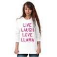 thumbnail image 5 of Live Laugh Love Llama Alpaca Humor Women's Long Sleeve T Shirt Brisco Brands M, 5 of 6