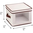 thumbnail image 4 of Honey-Can-Do SFT-02063 Natural Canvas Soft Storage Box, Medium Window Box 12x12, 4 of 5