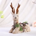 thumbnail image 2 of Creative Handmade Ornaments Christmas Deer Decoration Cute Straw Braid Animal Home Decor Ornaments, 2 of 8