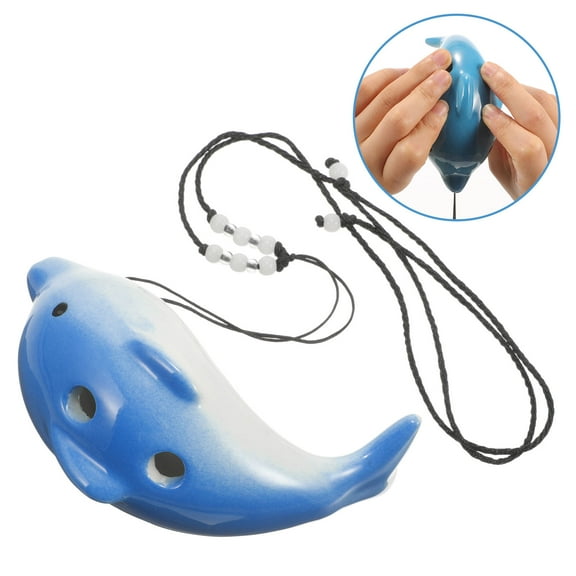 Mobutofu Beginner Friendly Ocarina Ceramic Ocarina Dark Blue 1 Pcs Simple Design