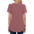 thumbnail image 7 of Womens Chiffon Tunics Tops for Leggings Flowy T-Shirts Dressy Business Casual Blouses Ruffle Sleeve Loose Shirts V Neck Tees, 7 of 7