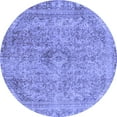 thumbnail image 1 of Ahgly Company Indoor Round Abstract Blue Modern Area Rugs, 4' Round, 1 of 4