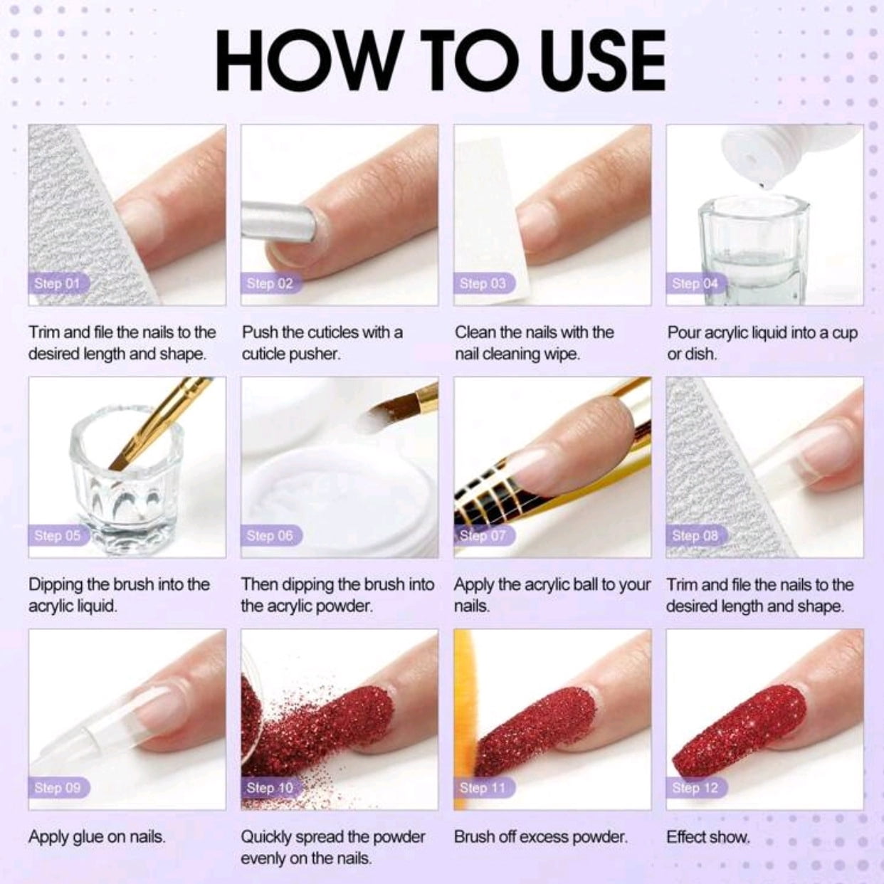 60-Color Acrylic Nail Kit with Drill & UV Light - All-In-One Complete Manicure Set for Beginners & Pros, Home Salon, Non-Toxic, Great Gift for Women