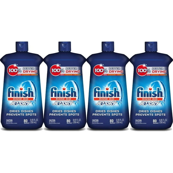 Finish Jet-Dry Agent de Rinçage, 8.45oz, Agent de Rinçage et de Séchage pour Lave-Vaisselle (4X8.45oz)