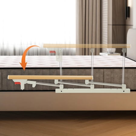 HOHOBLA Wood color Bed safety railings enhance bedside safety and provide peace of mind