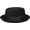 B Black, variant on Wide Brim Pork Pie Hat elt Hats Porkpie Derby edora