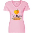 thumbnail image 3 of Inktastic Fort Myers Florida Orange in Heart Women's V-Neck T-Shirt, 3 of 5
