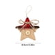 thumbnail image 3 of Adornos navideños de lino hechos a mano | Colgantes festivos con formas festivas | Decoración de tela a cuadros rojos con botones | Conjunto de diseños variados para decoración navideña, 3 of 6