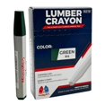 thumbnail image 1 of Crayones para madera Lucky Art verdes, paquete de 12, resistentes, 1 of 7