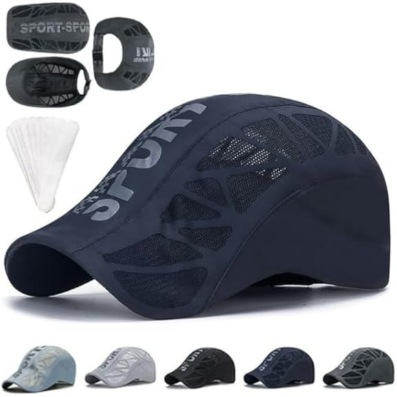 Aeromesh Sport Cap, Stead Hat, Adjustable Lightweight Breathable Mesh Cap for Men, Machine-Washable, Quick-Dry