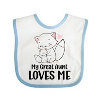 Inktastic White Kittens My Great Aunt Loves Me Boys or Girls Baby Bib