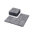 thumbnail image 2 of Interlocking Deck Tiles - 30 PCS 12x12 Gray Wood Plastic Composite Flooring; Outdoor Patio, Balcony, Pool Decking; DIY Modular Tiles, 2 of 9