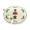 thumbnail image 2 of Spode Christmas Tree Nutcracker Cheese Plate with Knife, Green, 2 of 3