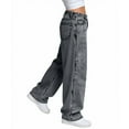 thumbnail image 7 of Women Jeans High Waisted Denim Pants Elastic Waist Stretchy Loose Curvy Denim Pants, 7 of 7