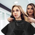 thumbnail image 3 of WEUVEB Hair Cutting Cape Black Durable Neckline Comfortable Stylist Smock, 3 of 8