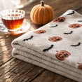 thumbnail image 4 of Celsvanis Halloween Throw Blanket, Checkered Pumpkin Print Soft Warm Flannel Cover, Decorative Holiday Blanket for Sofa, Bed and Indoor Home Use 60", 4 of 7