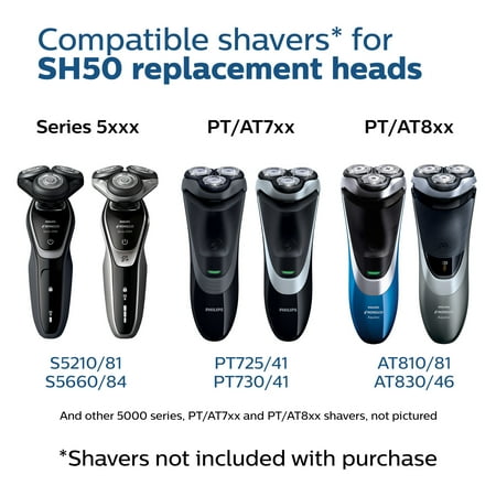 Philips Norelco - SH50/52 Replacement Head for Series 5000 Shavers - Silver