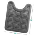 thumbnail image 2 of Clara Clark Bathroom Rugs, Velvet Memory Foam Bath Mat, Ultra Soft Non Slip and Absorbent - Waffled - Contour - Gray, 2 of 6