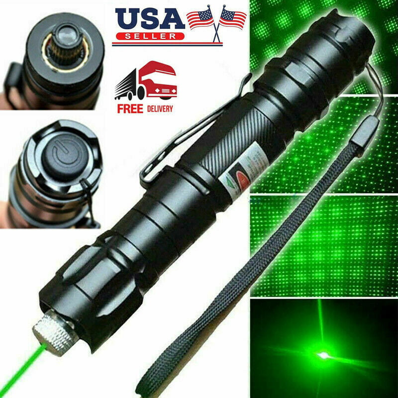 2PC 900 Miles Star Lamp Red Green Laser Pointer 2in1 Lazer with Battery&Charger 